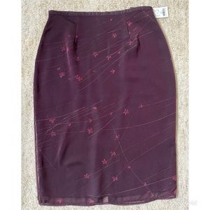 express / flower pencil skirt